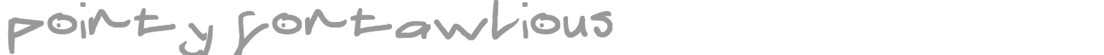 pointy fontawlious font preview
